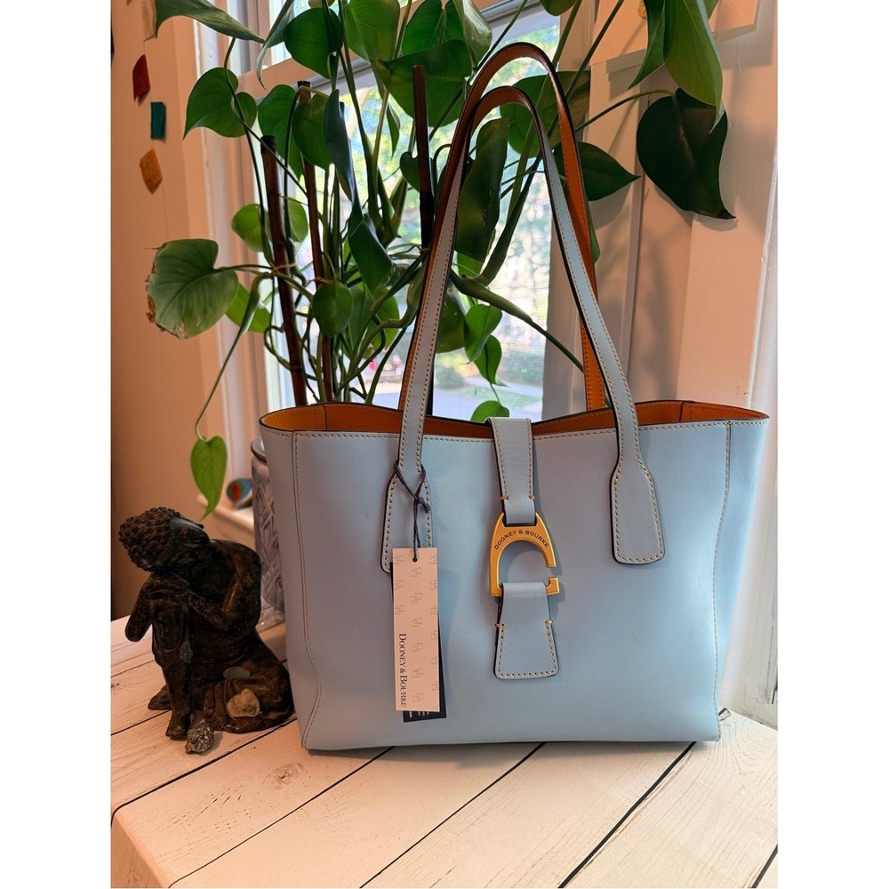 Dooney & Bourke Caribbean Blue Small Shannon Leather Tote BEMER1371 YTYT